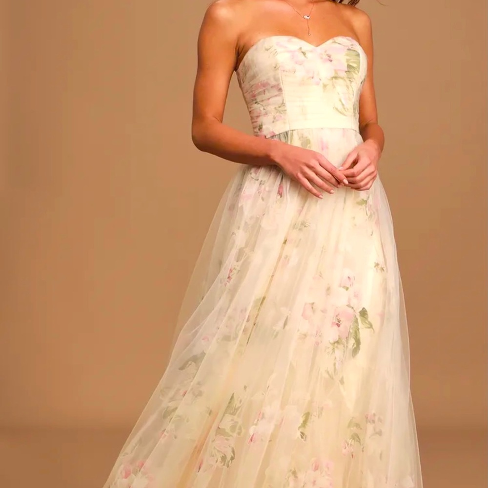 Floral printed ruched maxi dress